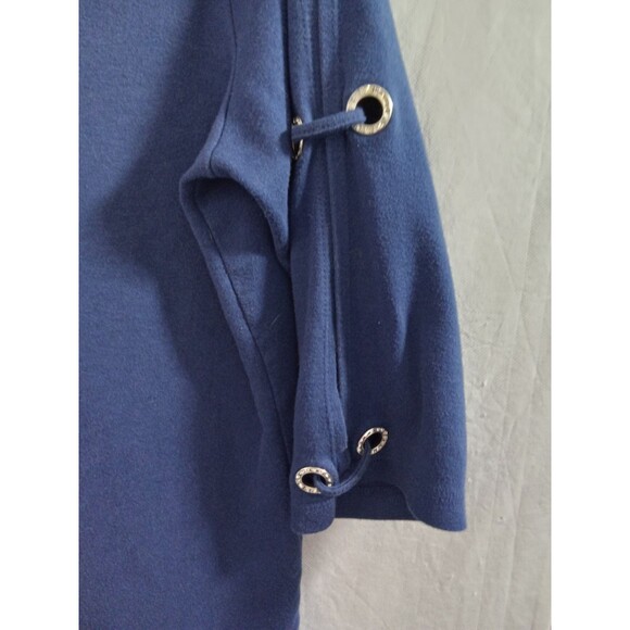 Quaker Factory By Jeanne Bice Women Medium Blue 3/4 Split Sleeve - Picture 3 of 11